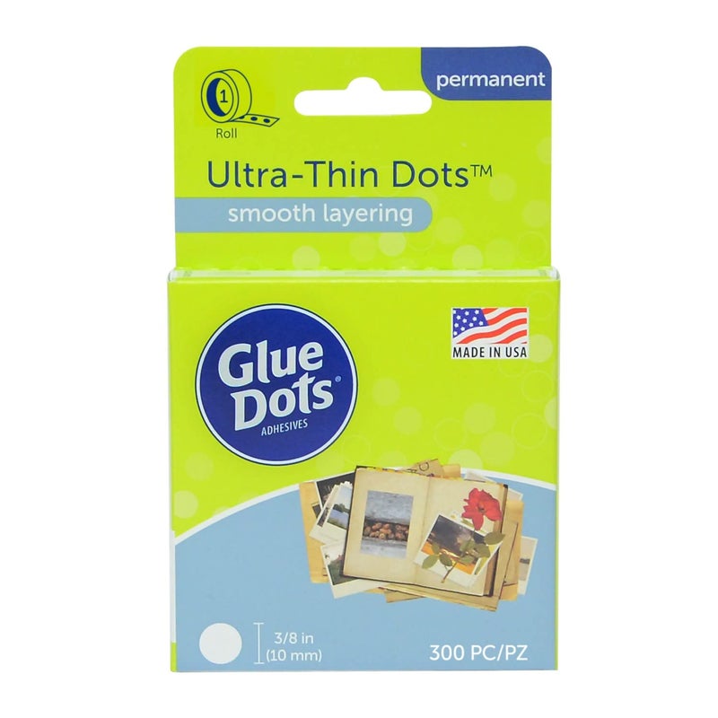 Glue Dots لفافة نقاط الغراء الشفافة، رقيقة جداً 0.375" 300/عبوة - 174922 - Image 1